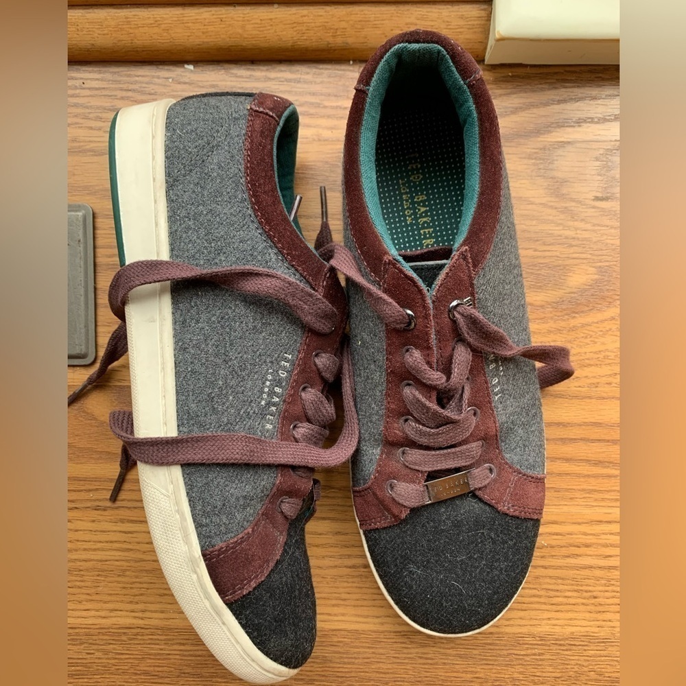 Ted Baker London Shoes Sneakers Mens Footwear Red Size 8 Grey Everyday Casual